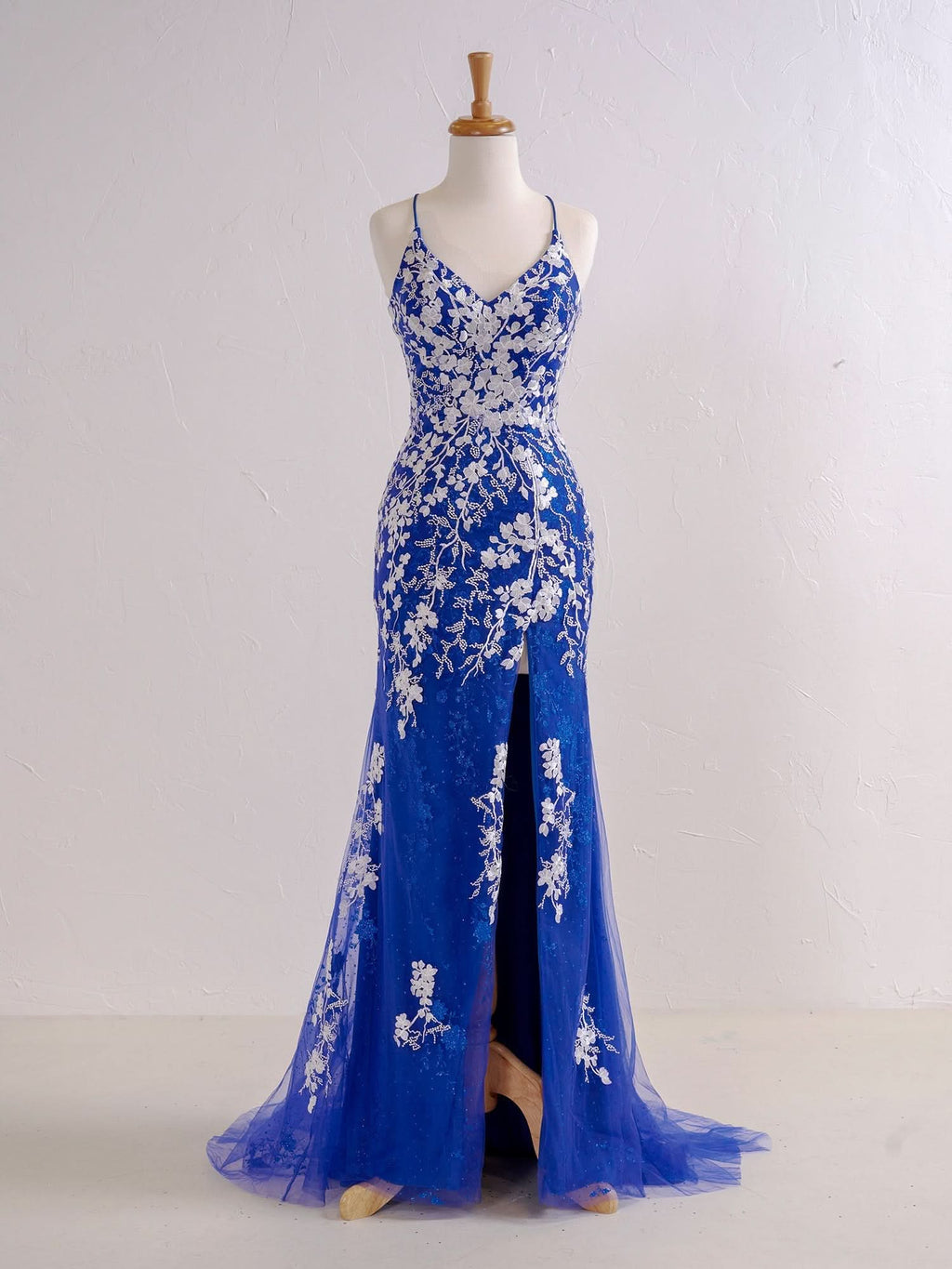 Chic Mermaid Spaghetti Straps Lace Prom Dress for an Elegant Evening Look BM bride