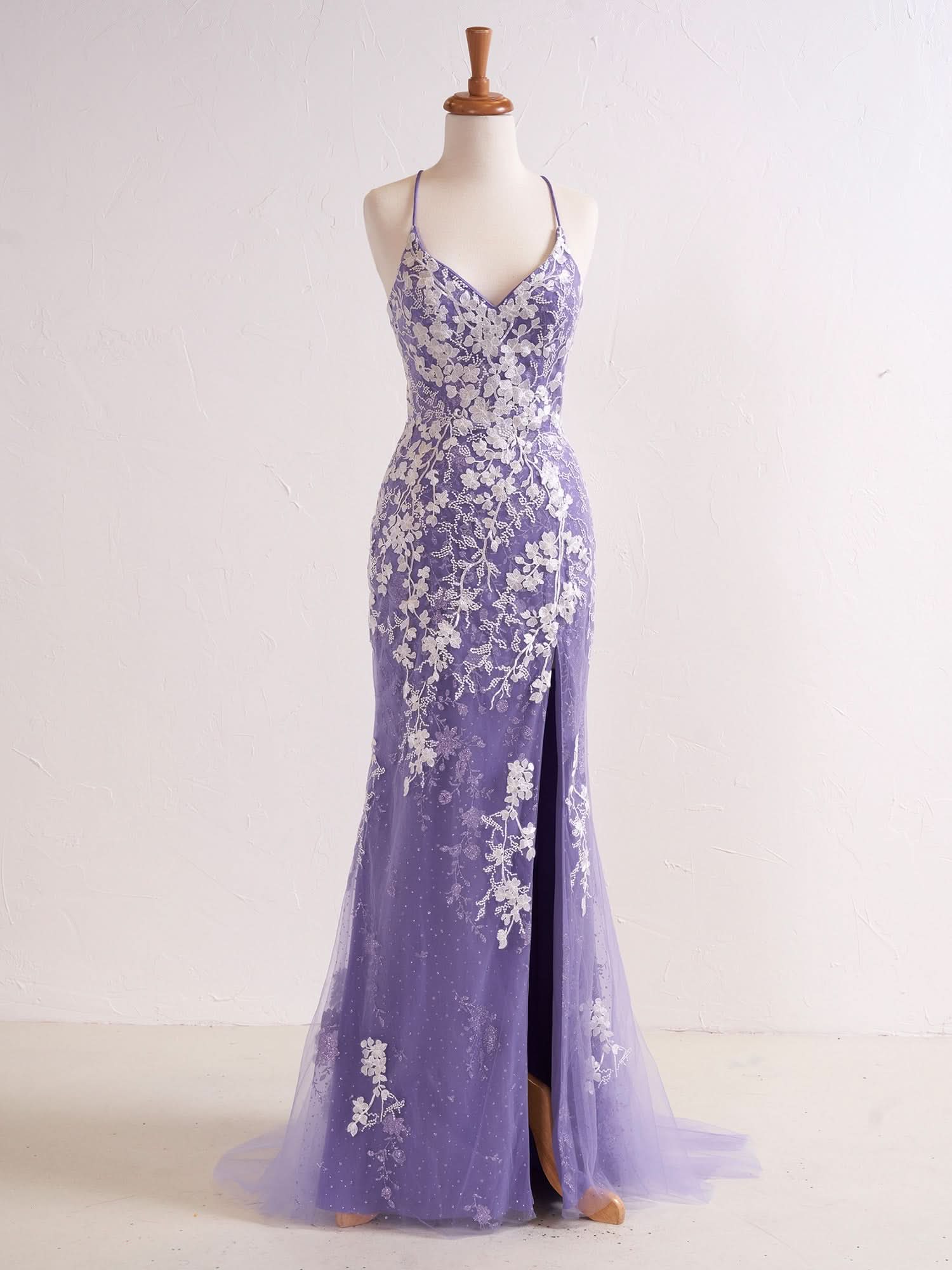 Chic Mermaid Spaghetti Straps Lace Prom Dress for an Elegant Evening Look BM bride