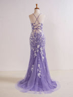 Chic Mermaid Spaghetti Straps Lace Prom Dress for an Elegant Evening Look BM bride
