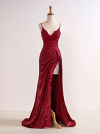 Stunning Sheath Black Long Appliques Prom Dress BM bride