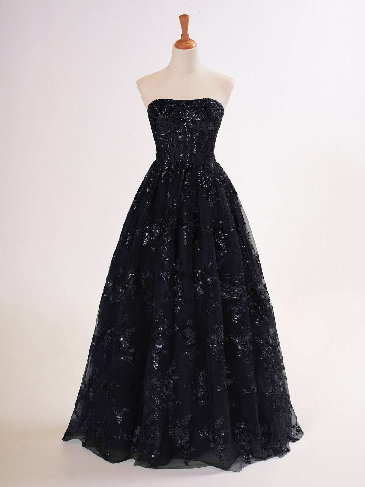 Lovely A-line Sequined Lace Long Prom Dress with Pockets BM bride