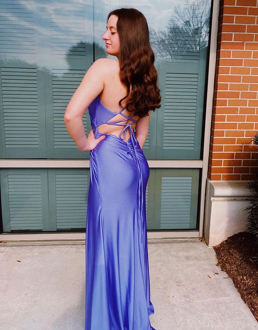 Stunning Mermaid One Shoulder Sequin Appliques Long Prom Dress with a Dazzling Slit BM bride