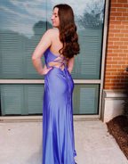 Stunning Mermaid One Shoulder Sequin Appliques Long Prom Dress with a Dazzling Slit BM bride