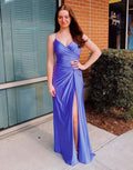 Stunning Mermaid One Shoulder Sequin Appliques Long Prom Dress with a Dazzling Slit BM bride