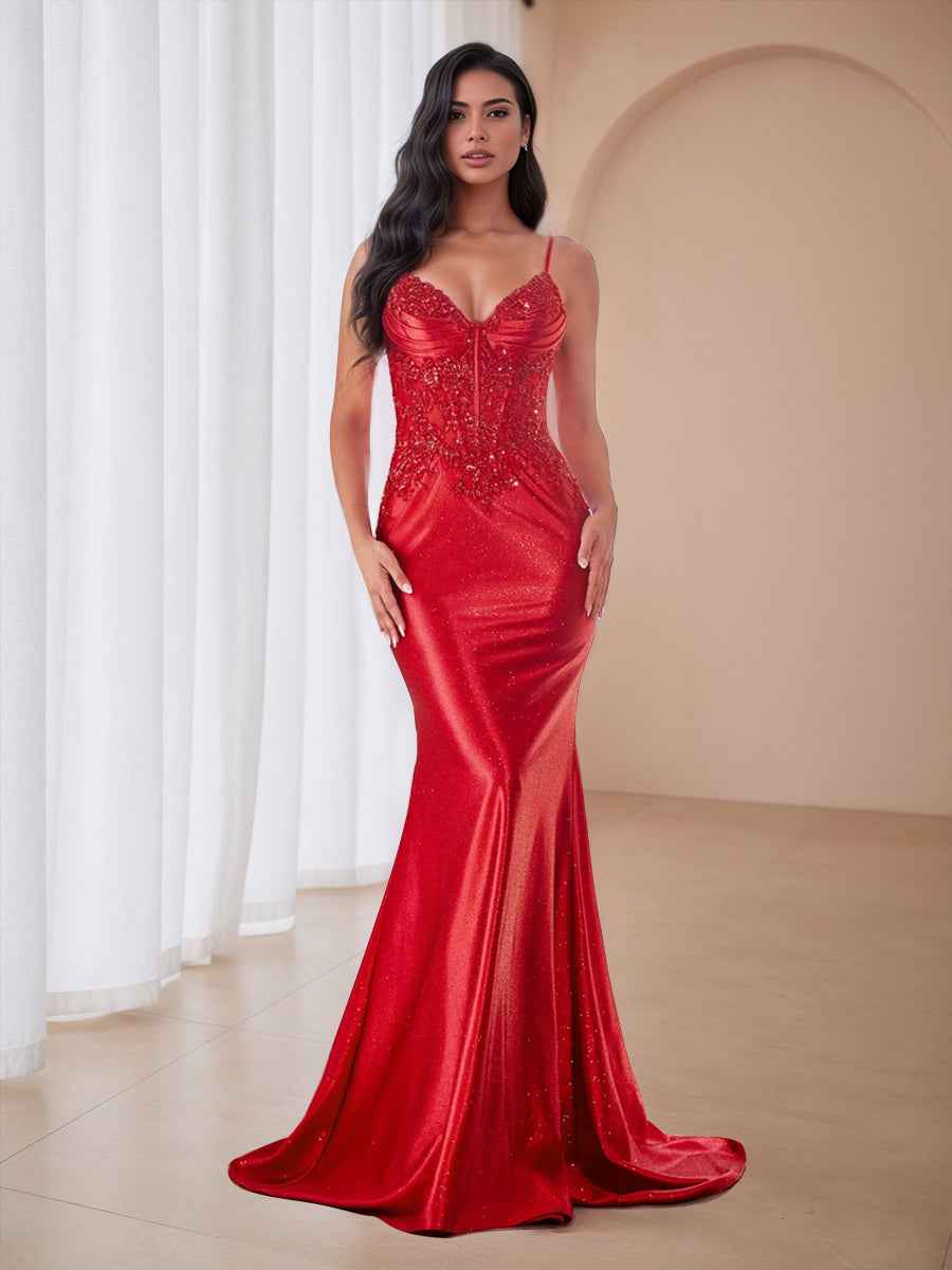 Sparkly Lavender Corset Long Prom Dress with Asymmetrical Appliqu¡§|s