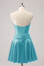 Fuchsia Sweetheart Corset A Line Short Homecoming Dress Bmbride