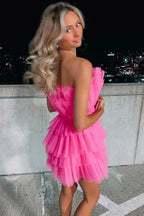 Chic Sheath Spaghetti Straps Corset Homecoming Dress with Lovely Appliques BM bride