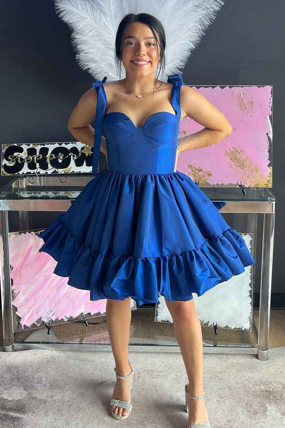 Simple Pink Corset A-Line Ruched Short Homecoming Dress Bmbride