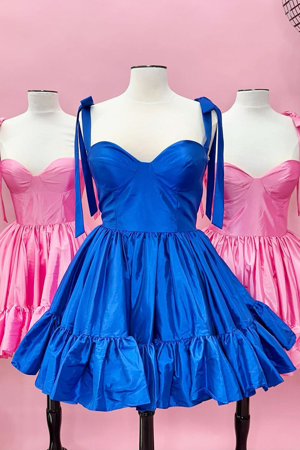 Simple Pink Corset A-Line Ruched Short Homecoming Dress Bmbride