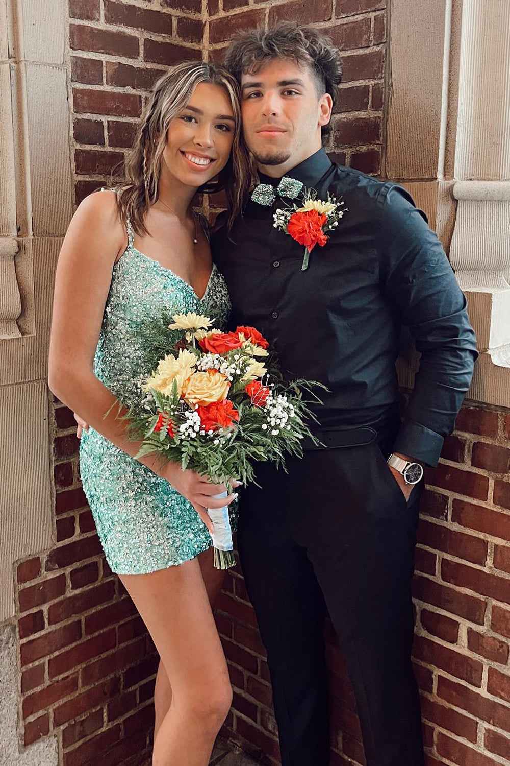 Sparkly Green Sequined Lace-Up Back Tight Short Homecoming Dress with Fringes Bmbride