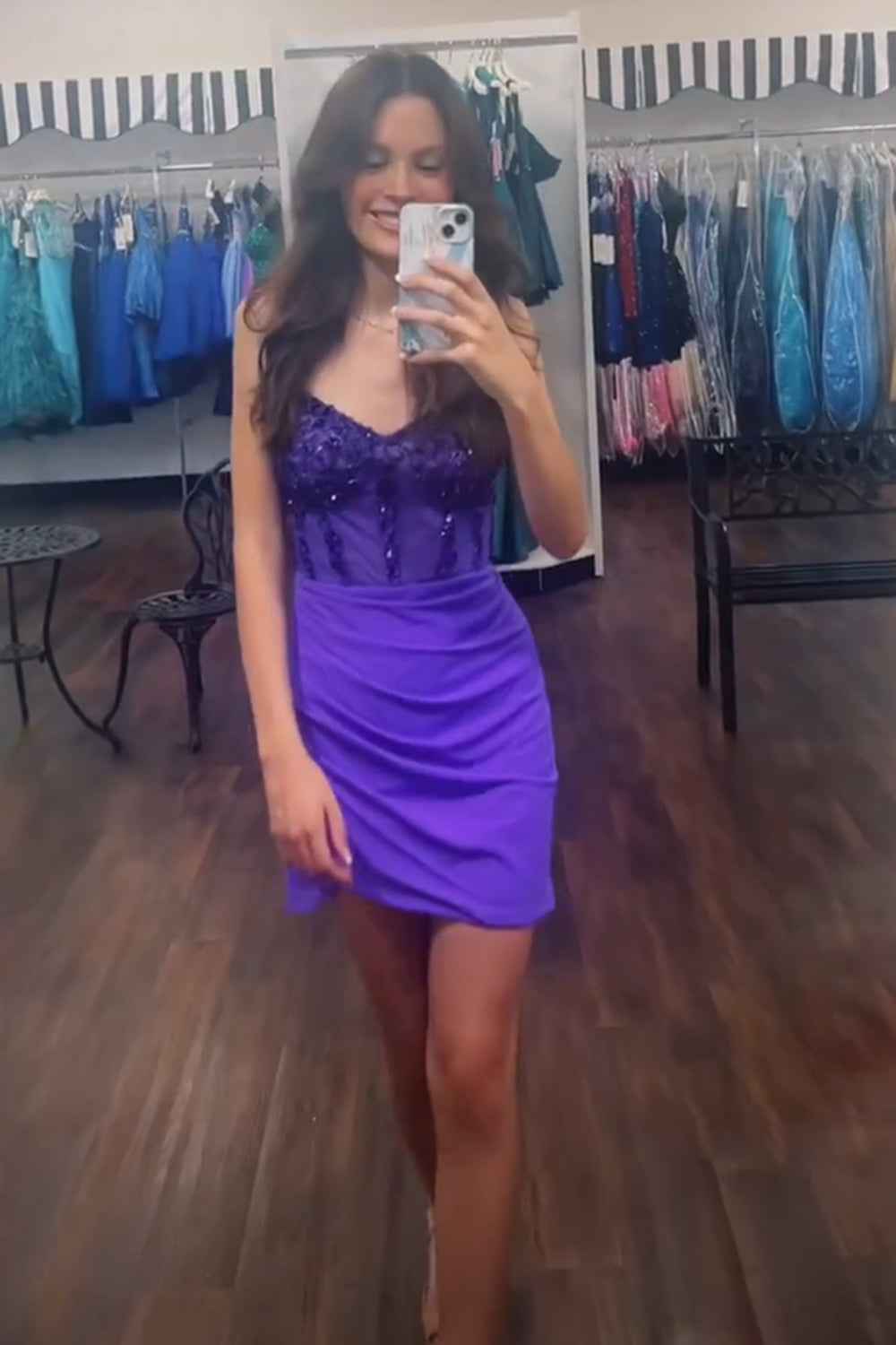 Glitter Black Corset Satin Asymmetrical Tight Short Homecoming Dress with Sequins Bmbride
