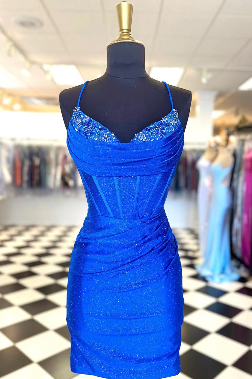 Cecily |Sheath Jersey Homecoming Dress with Beading BM bride