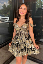 Unique A Line Off the Shoulder Red Corset Homecoming Dress with Ruffles