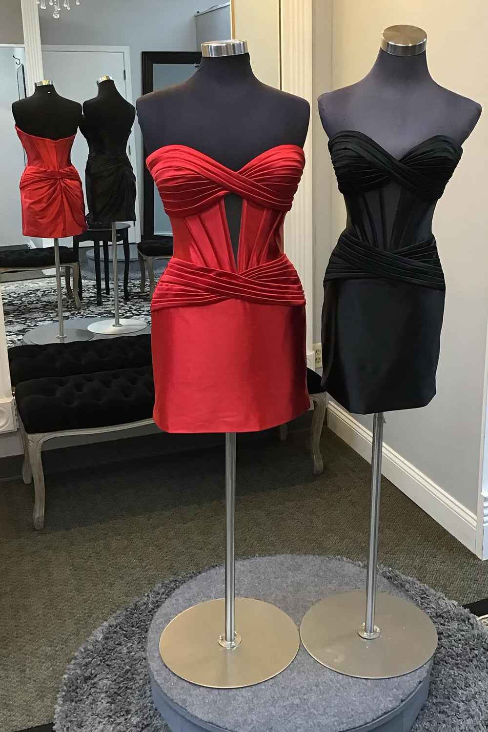 Hot Pink Corset Sweetheart Tight Short Homecoming Dress Bmbride