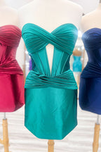 Hot Pink Corset Sweetheart Tight Short Homecoming Dress Bmbride