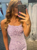 Spaghetti Strap Lace Sheath Homecoming Dress BM bride