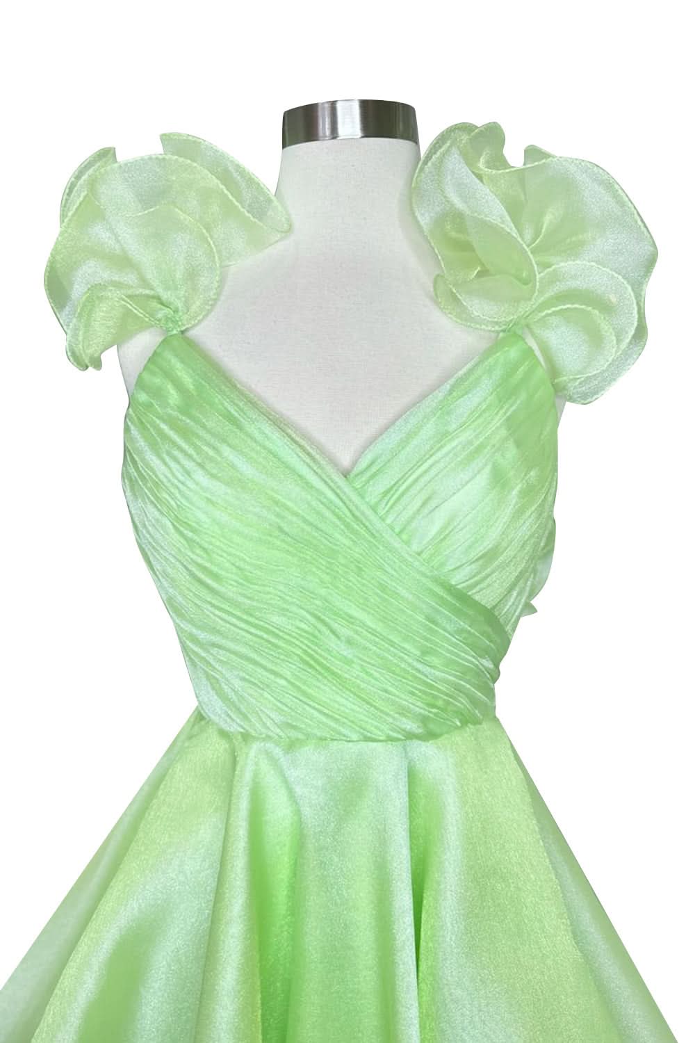 Nerissa |A Line Organza V Neck Homecoming Dress BM bride