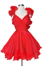 Nerissa |A Line Organza V Neck Homecoming Dress BM bride