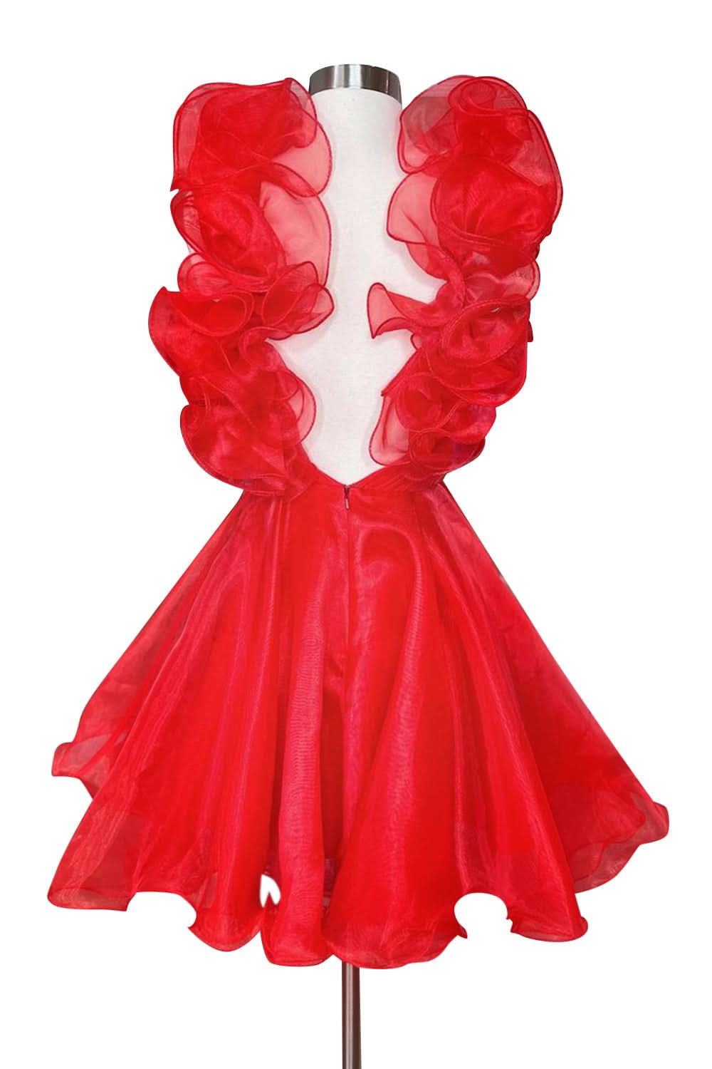 Nerissa |A Line Organza V Neck Homecoming Dress BM bride