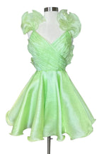 Nerissa |A Line Organza V Neck Homecoming Dress BM bride
