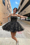 Dazzling Sparkly Sequin Strapless Short Homecoming Dress with Flattering Split BM bride