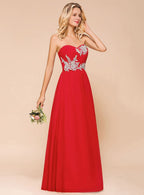 A-Line Sweetheart Sleeveless Floor-Length Dress BMbride