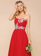 A-Line Sweetheart Sleeveless Floor-Length Dress BMbride