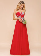 A-Line Sweetheart Sleeveless Floor-Length Dress BMbride