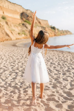 BMbride A-line White Sleeveless Straps Flower Girls Dress With Lace BMbride