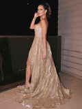 BMbride A-Line/Elegant One-Shoulder Sleeveless Ruched Prom Dresses BMbride