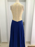 BMbride A-Line/Elegant Scoop Sleeveless Beading Chiffon Prom Dresses BMbride