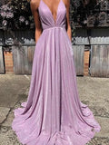 BMbride A-Line/Elegant V-neck Ruffles Sleeveless Prom Dresses BMbride