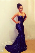 Sweetheart Sequins Mermaid Prom Dress BM bride