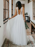Sleeveless Lace Boho Wedding Dress BM bride