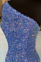 Amazing Sleeveless Mermaid Prom Dress One Shoulder With Split