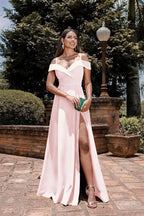 Burgundy Sweetheart Sequins Prom Dress with Front Split and Spaghetti-Straps BM bride