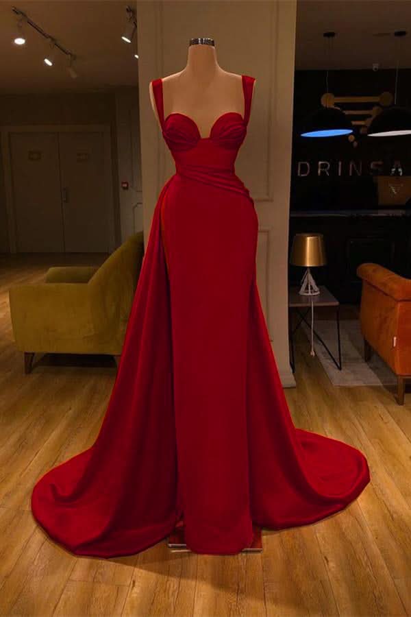 Gorgeous Sweetheart Sleeveless Long Slit Mermaid Prom Dress BM bride