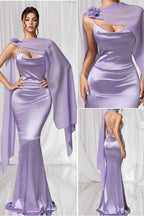 Spaghetti Strap Backless Sleeveless Long Mermaid Prom Dress With Pleated