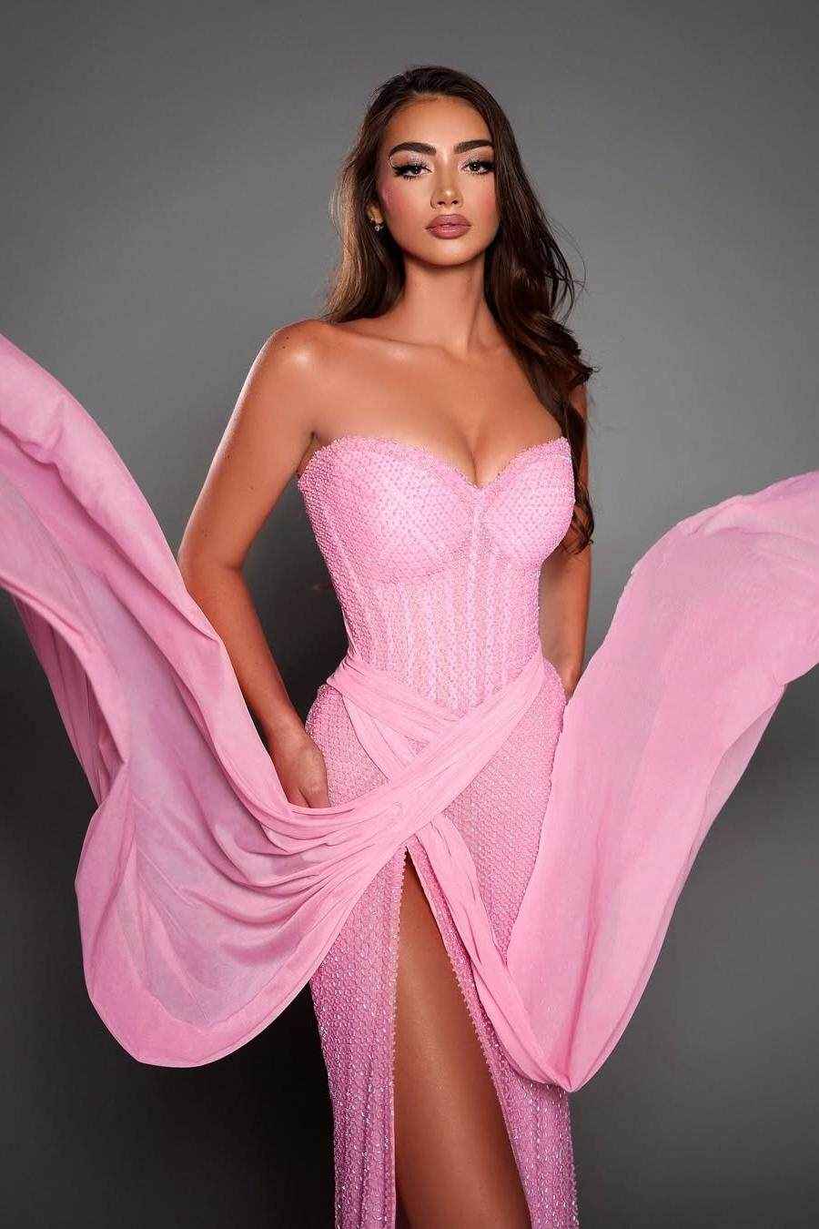 Strapless Sweetheart Sleeveless Mermaid Long Prom Dress With Split