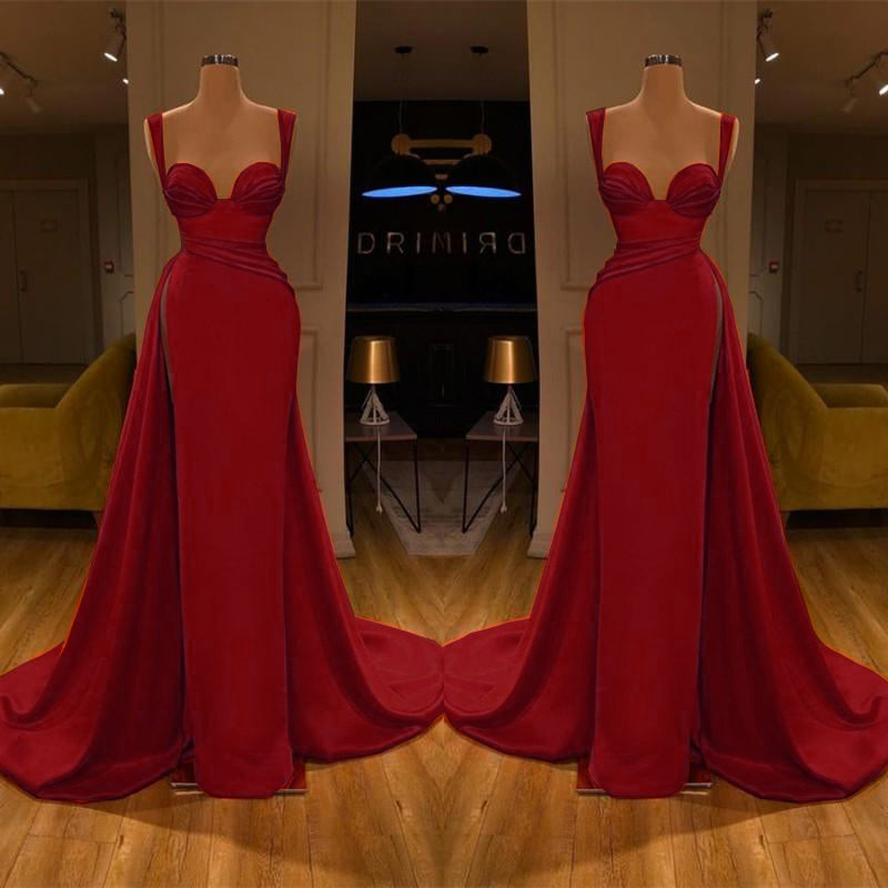 Gorgeous Sweetheart Sleeveless Long Slit Mermaid Prom Dress BM bride
