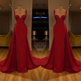 Gorgeous Sweetheart Sleeveless Long Slit Mermaid Prom Dress BM bride