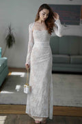 Spaghetti Strap Long Mermaid Prom Dress With Lace Appliques Pleated