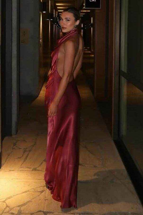 Halter Sleeveless Long Mermaid Prom Dress With Pleated Backless