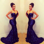Sweetheart Sequins Mermaid Prom Dress BM bride