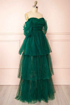 Charming Sweetheart A Line Prom Dress Cake Tulle Off the Shoulder
