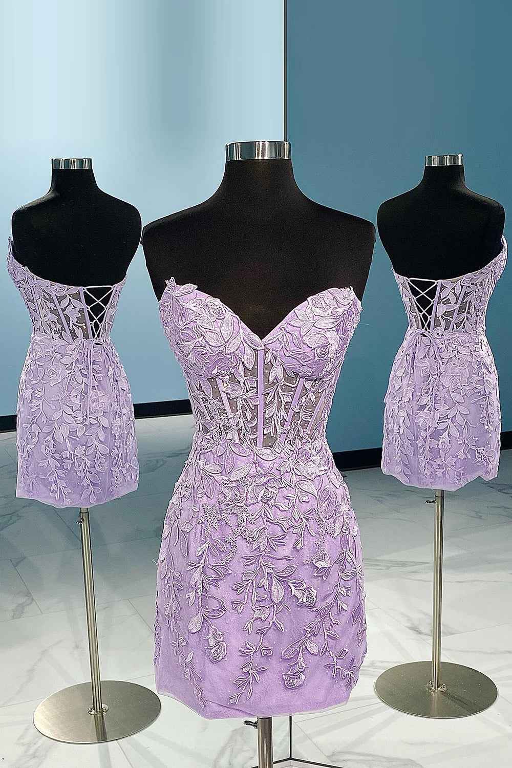 Pink Tight Short Homecoming Dress with Appliques Bmbride