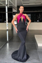 Gorgeous Halter Sleeveless Mermaid Evening Dress Long On Sale BM bride