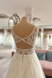 Sweetheart A-Line Floor-Length Tulle Wedding Dress with Lace Appliques BM bride