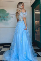 Lovely A-Line V Neck Lace Tulle Prom Dress with Beading and Feathers BM bride