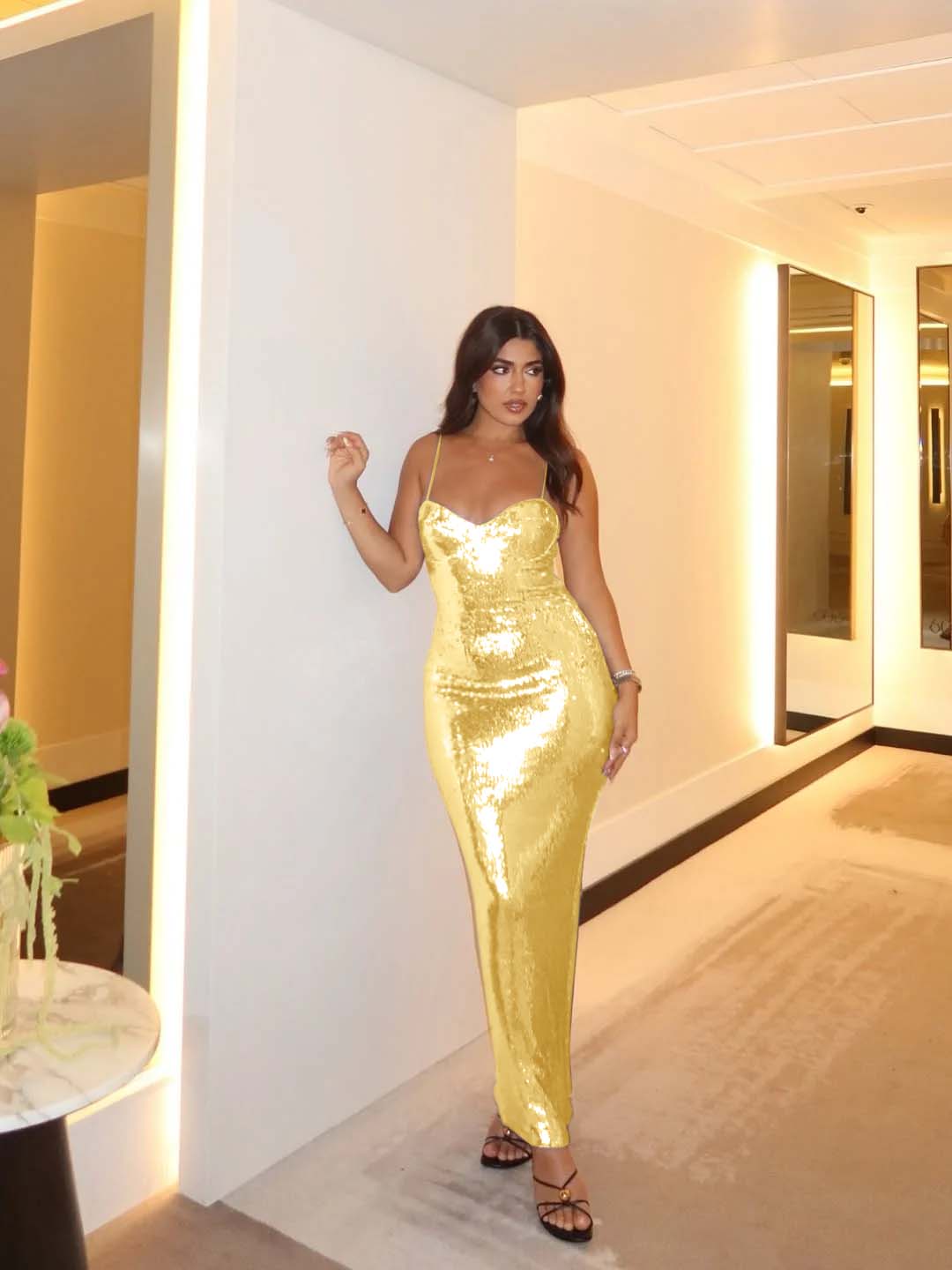 Spaghetti Strap Sleeveless Long Mermaid Prom Dress With Pleated BMBRIDE